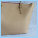 MCM Shopper Taupe Brown/ Lilac Printed Leather with Gold Hardware #OEYL-1 - Image 6