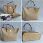 MCM Shopper Taupe Brown/ Lilac Printed Leather with Gold Hardware #OEYL-1 - Image 2