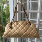 Chanel Mademoiselle Gold Aged Calfskin with Antique Gold Hardware #OLEK-2