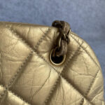 Chanel Mademoiselle Gold Aged Calfskin with Antique Gold Hardware #OLEK-2 - Image 21