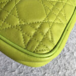 Dior Mini Pouch Green Lambskin with Silver Hardware #OETR-3 - Image 11