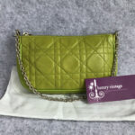 Dior Mini Pouch Green Lambskin with Silver Hardware #OETR-3 - Image 2