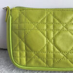 Dior Mini Pouch Green Lambskin with Silver Hardware #OETR-3 - Image 3