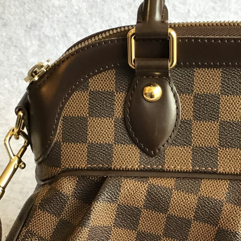 LV Trevi PM Brown Damier Ebene Coated Canvas with Leather and Gold Hardware  #OERU-2 – Luxuy Vintage