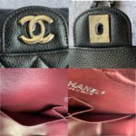 Chanel Medium Double Flap Black Grained Calfskin with Silver Hardware #OLLY-1 - Image 33