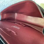 Chanel Medium Double Flap Black Grained Calfskin with Silver Hardware #OLLY-1 - Image 39