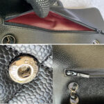 Chanel Medium Double Flap Black Grained Calfskin with Silver Hardware #OLLY-1 - Image 32