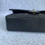 Chanel Medium Double Flap Black Grained Calfskin with Silver Hardware #OLLY-1 - Image 14