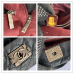 Chanel Shoulder Bag Black Calfskin with Ruthenium Hardware #TTLR-5 - Image 29