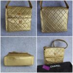Chanel Vintage Bag Metallic Gold Lambskin with Gold Hardware #GLTRS-3 - Image 2