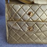 Chanel Vintage Bag Metallic Gold Lambskin with Gold Hardware #GLTRS-3 - Image 9