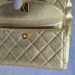 Chanel Vintage Bag Metallic Gold Lambskin with Gold Hardware #GLTRS-3 - Image 12