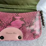 Dior Vintage Malice Bag Pink/Black Leather/Snake Skin with Silver Hardware #GLTOY-3 - Image 17