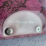 Dior Vintage Malice Bag Pink/Black Leather/Snake Skin with Silver Hardware #GLTOY-3 - Image 18