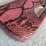 Dior Vintage Malice Bag Pink/Black Leather/Snake Skin with Silver Hardware #GLTOY-3 - Image 12