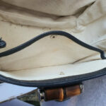 Gucci Top Handle Medium Black Calf Leather with Silver Hardware and Bamboo Details #OLYL-2 - Image 36