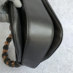 Gucci Top Handle Medium Black Calf Leather with Silver Hardware and Bamboo Details #OLYL-2 - Image 18