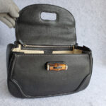 Gucci Top Handle Medium Black Calf Leather with Silver Hardware and Bamboo Details #OLYL-2 - Image 23