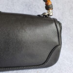 Gucci Top Handle Medium Black Calf Leather with Silver Hardware and Bamboo Details #OLYL-2 - Image 6
