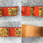 Hermes CDC SZS Bracelet Orange-red Swift Leather With Gold Plated Hardware #OLUS-2 - Image 4