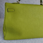 Hermes Kelly 35cm Vert Anis Togo Leather with Palladium Plated Hardware #OLKK-1 - Image 5