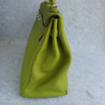 Hermes Kelly 35cm Vert Anis Togo Leather with Palladium Plated Hardware #OLKK-1 - Image 7
