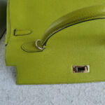 Hermes Kelly 35cm Vert Anis Togo Leather with Palladium Plated Hardware #OLKK-1 - Image 18