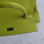 Hermes Kelly 35cm Vert Anis Togo Leather with Palladium Plated Hardware #OLKK-1 - Image 19