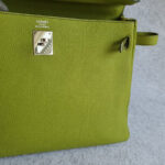 Hermes Kelly 35cm Vert Anis Togo Leather with Palladium Plated Hardware #OLKK-1 - Image 4