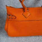 Hermes Atlas Tote Orange Leather with Palladium Hardware #OLYK-1 - Image 5