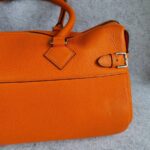 Hermes Atlas Tote Orange Leather with Palladium Hardware #OLYK-1 - Image 6