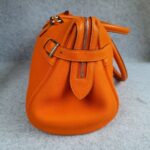 Hermes Atlas Tote Orange Leather with Palladium Hardware #OLYK-1 - Image 8