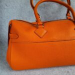 Hermes Atlas Tote Orange Leather with Palladium Hardware #OLYK-1 - Image 3