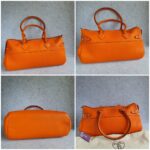 Hermes Atlas Tote Orange Leather with Palladium Hardware #OLYK-1 - Image 2