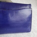 Judith Leiber Sling bag Blue Lizard Skin with Gold Hardware #GLTRK-1 - Image 6