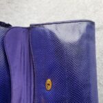 Judith Leiber Sling bag Blue Lizard Skin with Gold Hardware #GLTRK-1 - Image 14