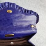 Judith Leiber Sling bag Blue Lizard Skin with Gold Hardware #GLTRK-1 - Image 13