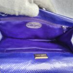Judith Leiber Sling bag Blue Lizard Skin with Gold Hardware #GLTRK-1 - Image 25