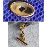 Judith Leiber Sling bag Blue Lizard Skin with Gold Hardware #GLTRK-1 - Image 18