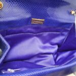 Judith Leiber Sling bag Blue Lizard Skin with Gold Hardware #GLTRK-1 - Image 20