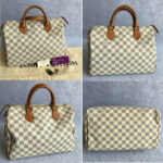 LV Speedy 30cm Damier Azur Coated Canvas with Gold Hardware #OETC-1 - Image 2
