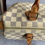LV Speedy 30cm Damier Azur Coated Canvas with Gold Hardware #OETC-1 - Image 9