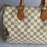 LV Speedy 30cm Damier Azur Coated Canvas with Gold Hardware #OETC-1 - Image 5
