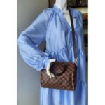 LV Speedy Bandouliere 25CM N41368 Damier Ebene Coated Canvas with Leather And Gold Hardware #TOUT-3 - Image 30