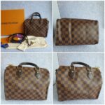 LV Speedy Bandouliere 25CM N41368 Damier Ebene Coated Canvas with Leather And Gold Hardware #TOUT-3 - Image 2