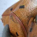 MCM Vintage Boston Bag Brown Visetos Coated Canvas With Leather And Gold Hardware #OLLO-1 - Image 14