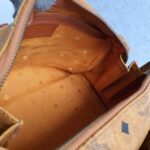 MCM Vintage Boston Bag Brown Visetos Coated Canvas With Leather And Gold Hardware #OLLO-1 - Image 34