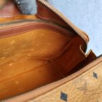 MCM Vintage Boston Bag Brown Visetos Coated Canvas With Leather And Gold Hardware #OLLO-1 - Image 37