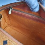 MCM Vintage Boston Bag Brown Visetos Coated Canvas With Leather And Gold Hardware #OLLO-1 - Image 38