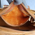 MCM Vintage Boston Bag Brown Visetos Coated Canvas With Leather And Gold Hardware #OLLO-1 - Image 29